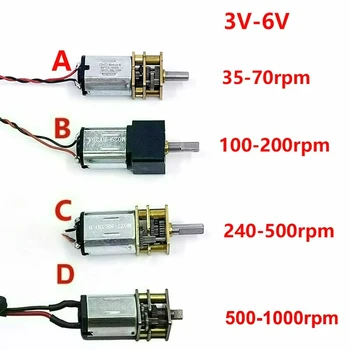 Mini N20 Getriebemotor DC 3V5V 6V 35/70/100/200/240/500 U/min Langsame Geschwindigkeit Hohes Drehmoment