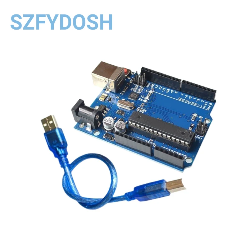 UNO R3 Box ATMEGA16U2 + MEGA328P Chip R3 Entwicklungsboard + USB-KABEL