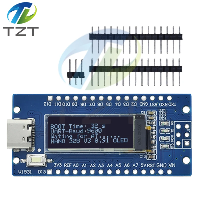 Nano V3.0 Atmega328P Ch340C Eingebautes 0,91-Zoll-OLED-Display – Bild 5