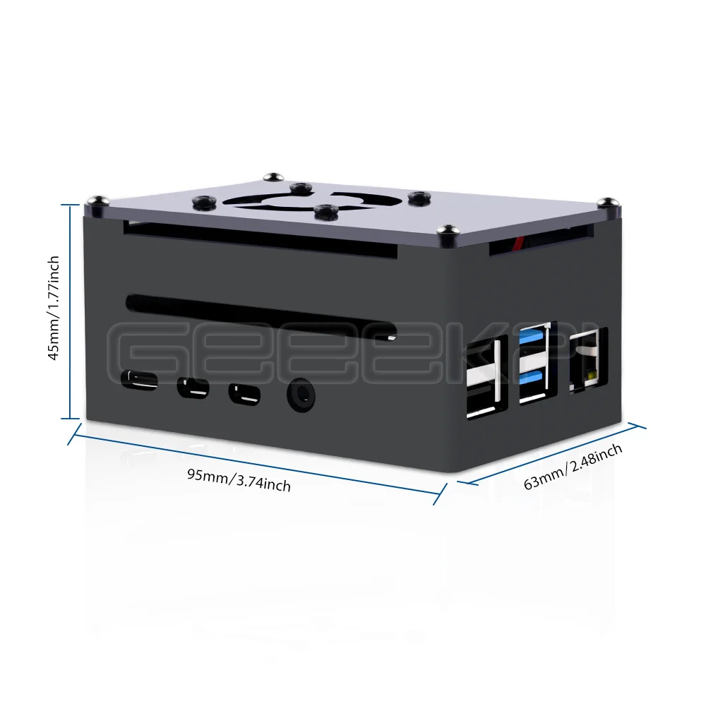 Das GeeekPi Raspberry Pi 4B-Gehäuse unterstützt PoE-Hut mit 5V-Lüfter – Bild 2