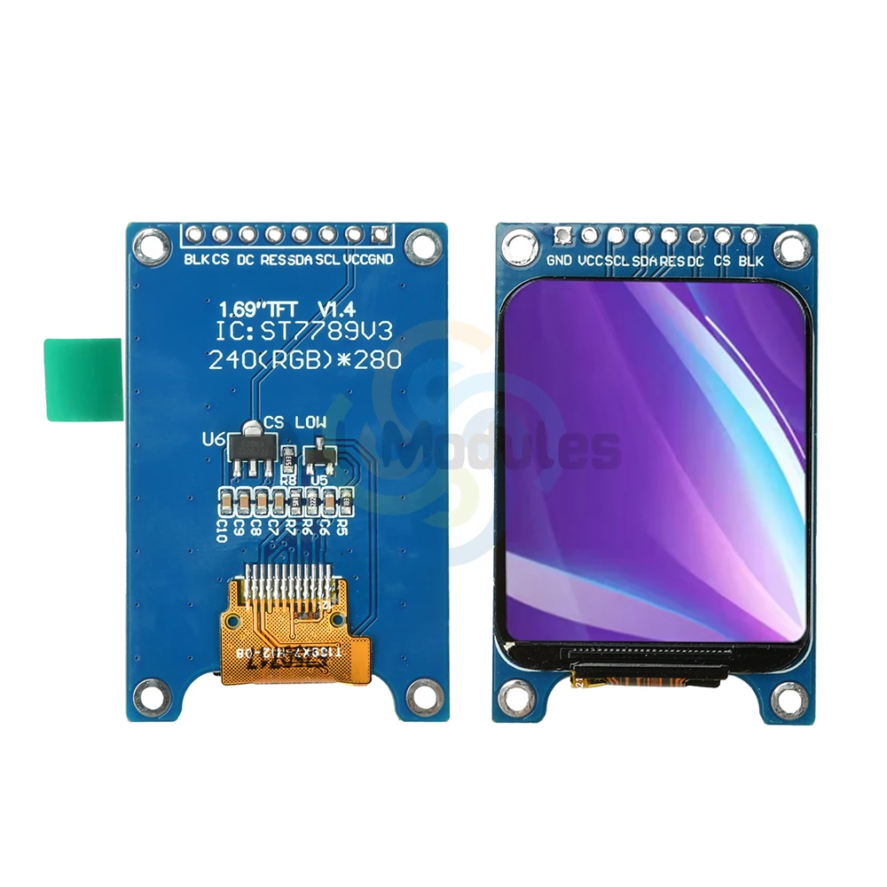 1,69-Zoll-TFT-LCD-Anzeigemodul - ST7789V3 SPI-Schnittstelle, 240 x 280 – Bild 6