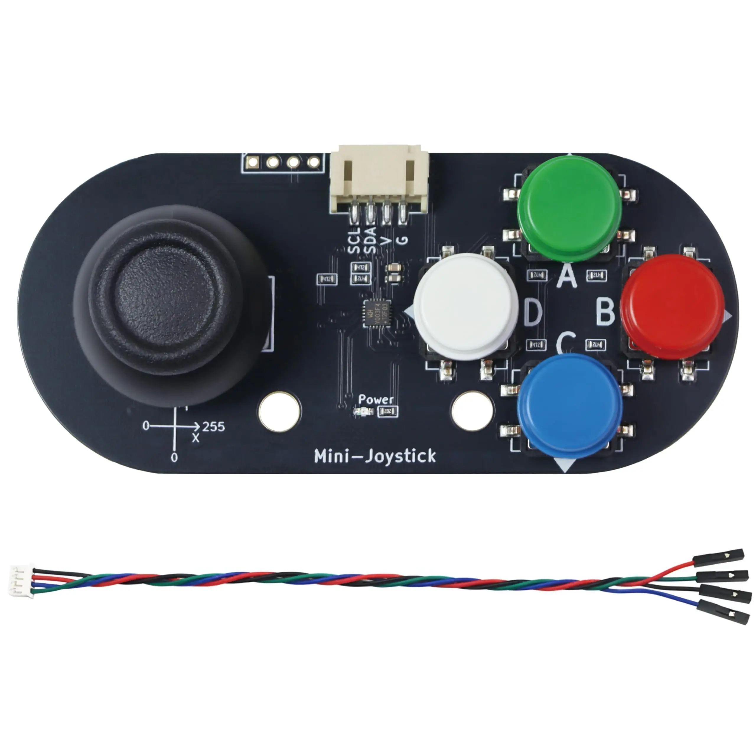 Mini-I2C-Joystick-Gamepad-Modul für Arduino/Raspberry Pi - 4 Tasten – Bild 4