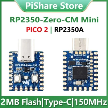 Waveshare Raspberry Pi Pico 2 RP2350A Zero-CM Mini-Entwicklungsboard mit Dual-Core und Dual-Architektur