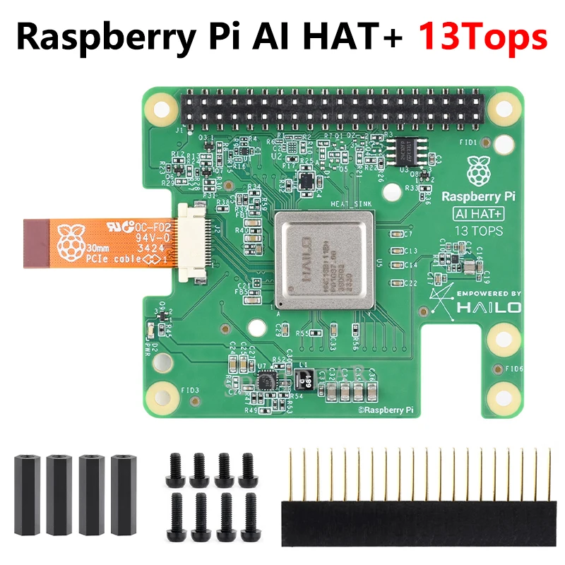 Raspberry Pi AI HAT+ Hailo-8/8L 13/26Tops für Pi5 PCIe M.2 Gen3