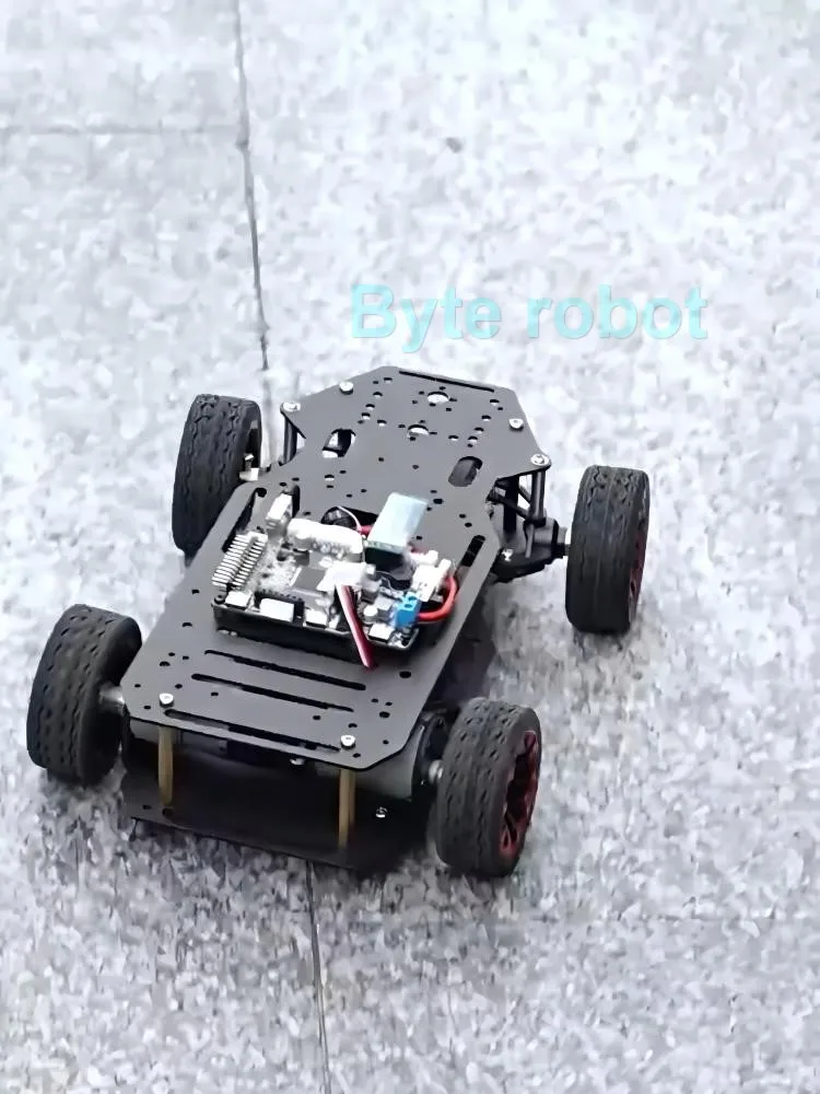 5kg Last 4WD Roboter Auto Metall Ackerman RC Chassis mit Dual Encoder – Bild 3