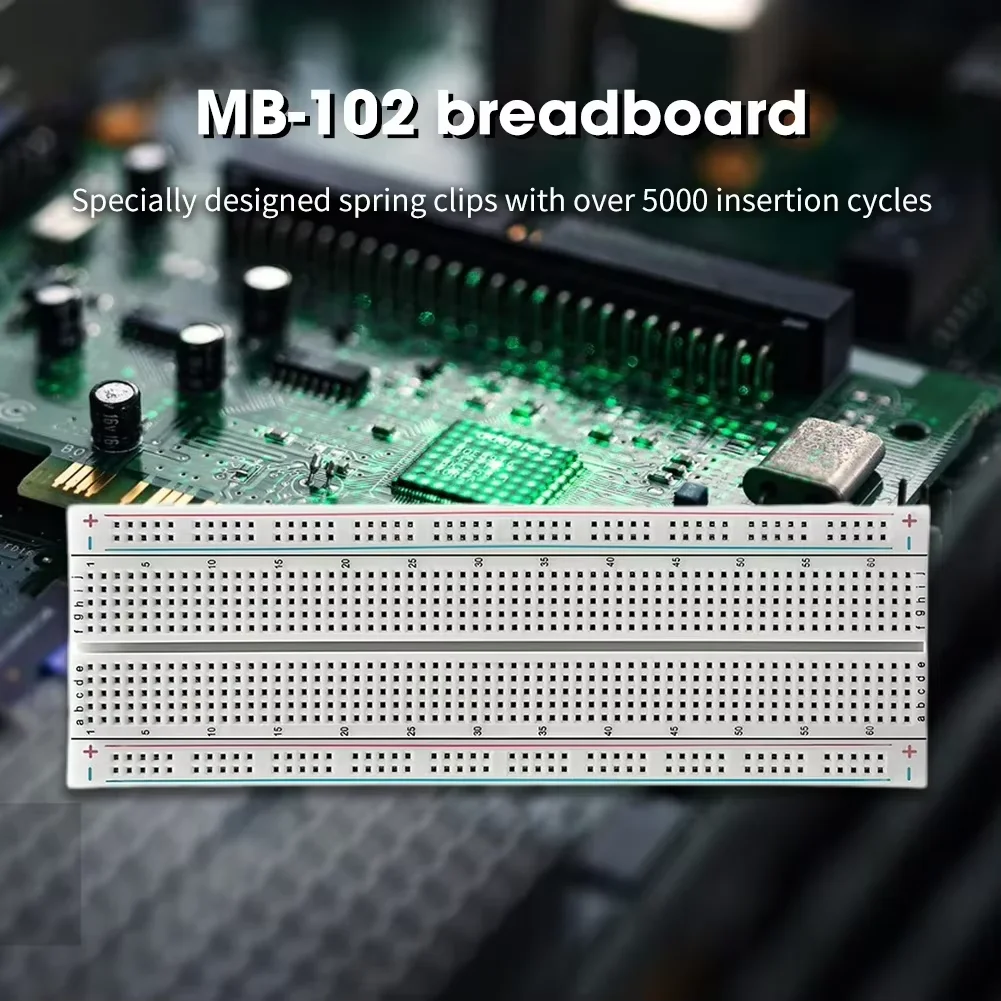 Breadboard 830 Punkt PCB Board MB-102 MB102 Test Entwickeln Nodemcu Raspberri PI 2 lcd Hochfrequenz (10 Stück)