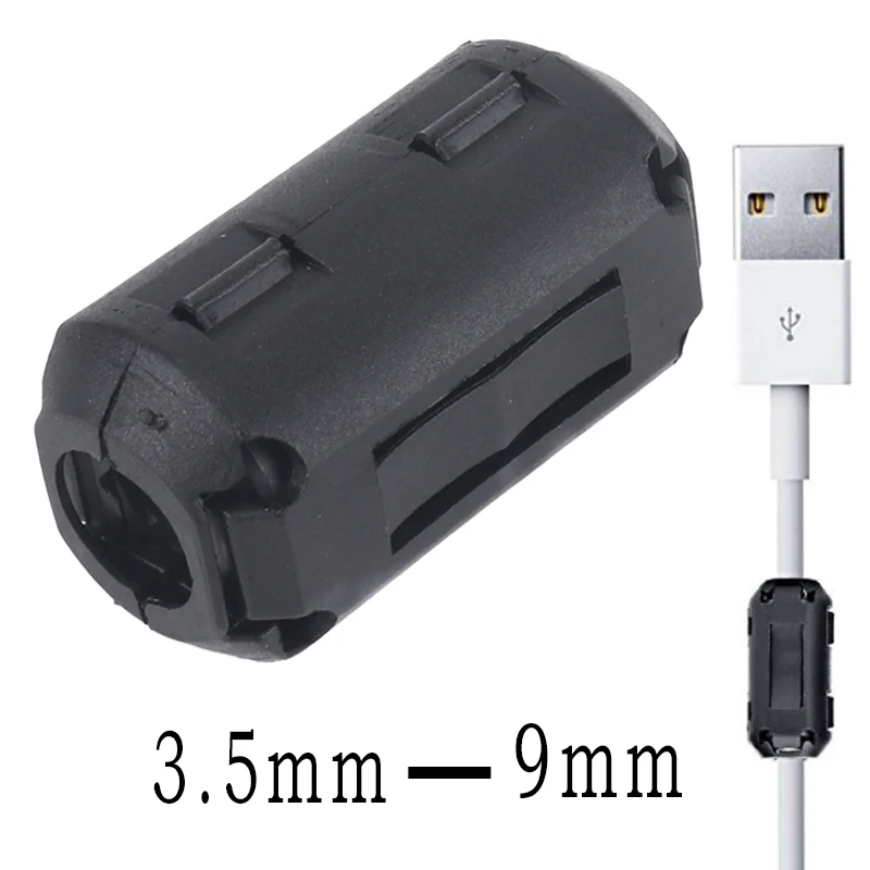 TDK Ferritkern Choke Clip Noise Suppressor Filterring Kabelklemme RFI EMI für Audio/Video-Kabel (10 Stück)