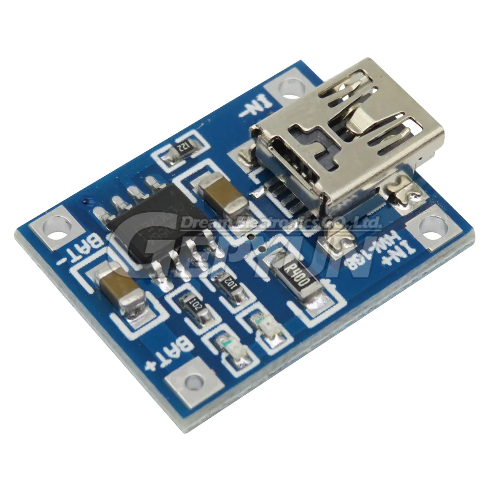 TP4056 + Schutz Dual Funktionen 5V 1A Li-Ion Lade modul (5 Stück) – Bild 3
