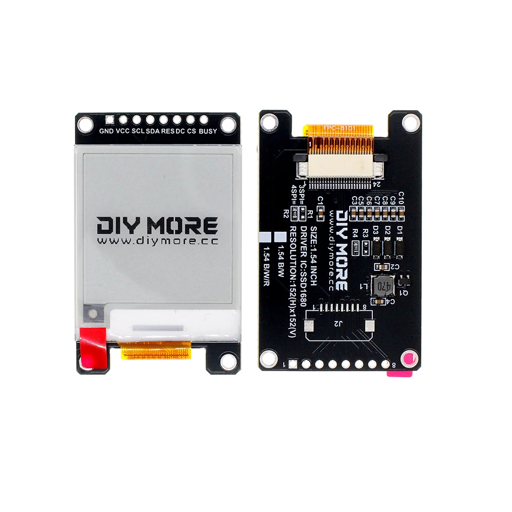 1,54 Zoll E-Paper-Displaymodul 152x152 SPI SSD1680 E-Ink-Bildschirm – Bild 6