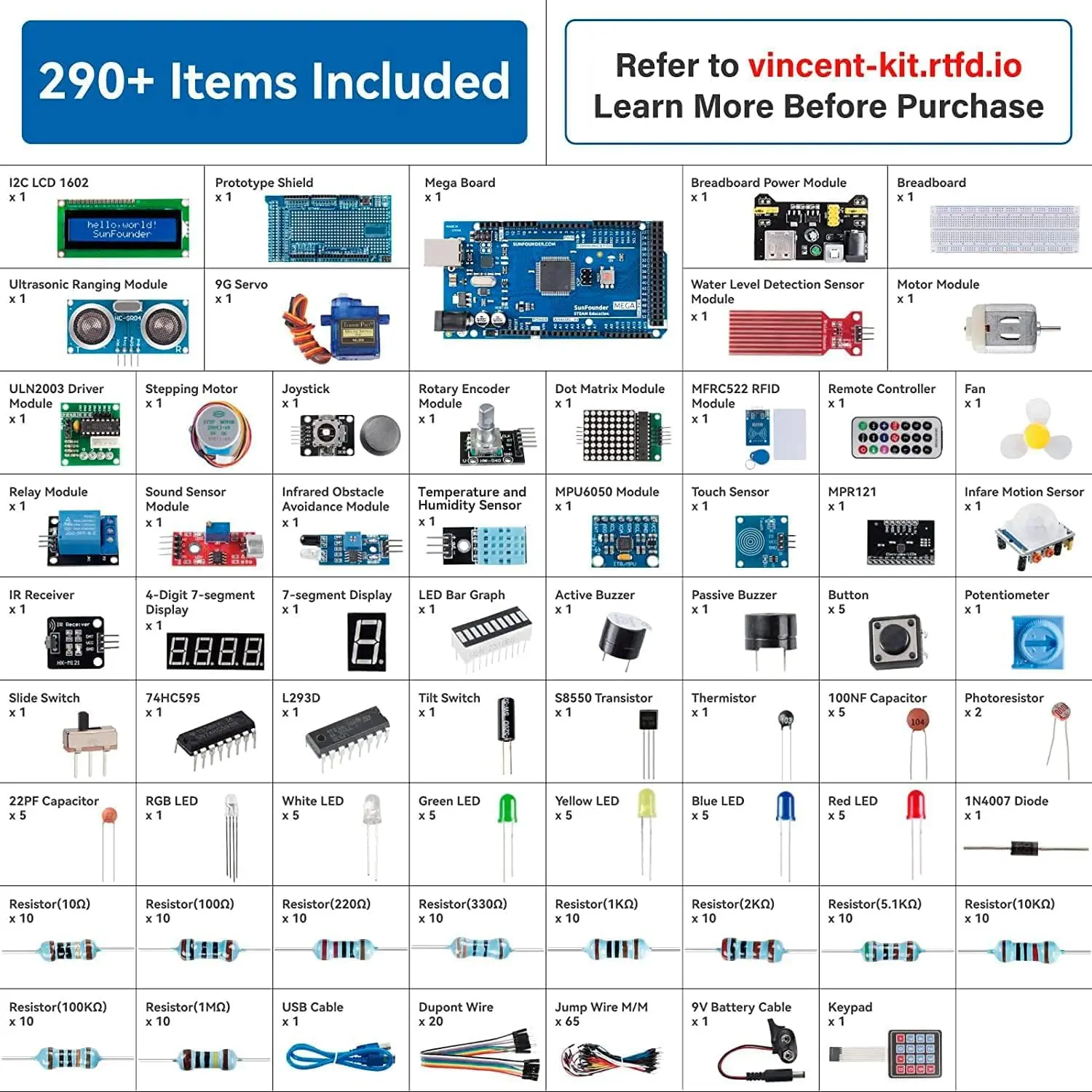 SunFounder Project Das umfassendste Elektronik-Starterkit, kompatibel – Bild 2