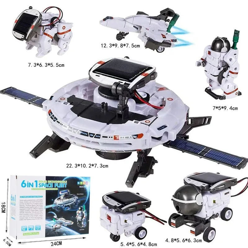 6-in-1 solarbetriebenes STEM-Roboter-Set, DIY, pädagogisches – Bild 3