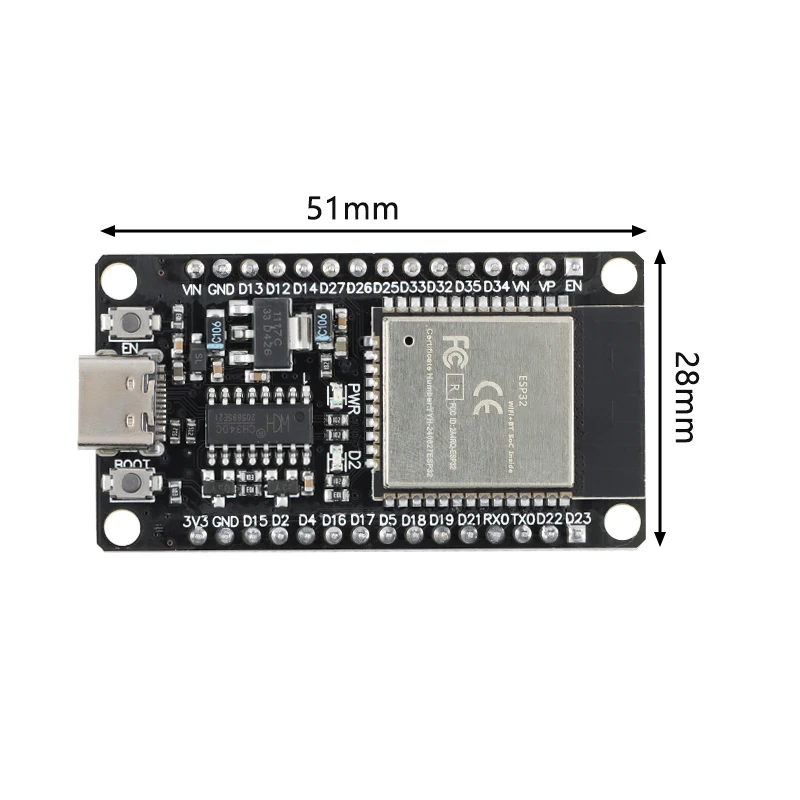 ESP32-Entwicklungsboard TYPE-C USB CH340C WiFi+Bluetooth Extrem – Bild 3
