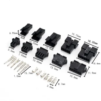 2,5mm Pitch 2 3 4 5 6 Pin JST SM Männlich & Weiblich Stecker Gehäuse Pin Header Crimp Terminals (400 Stück)