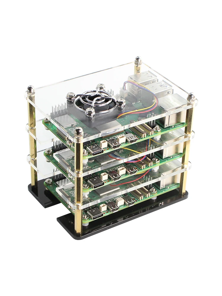 Raspberry Pi 5B/4B/3B+ Cluster-Gehäuse - Stapelbares Acryl-Gehäuse – Bild 3