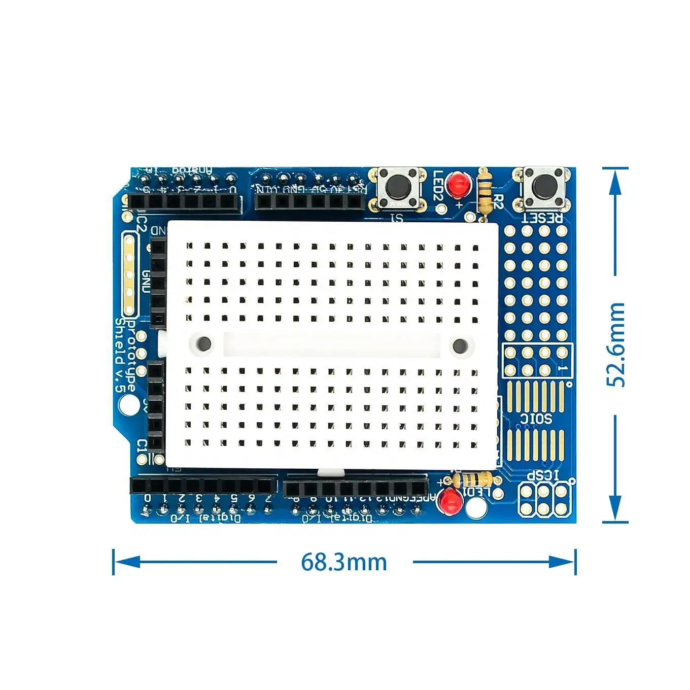 UNO Proto Shield Prototyp-Erweiterungsplatine mit SYB-170 – Bild 4