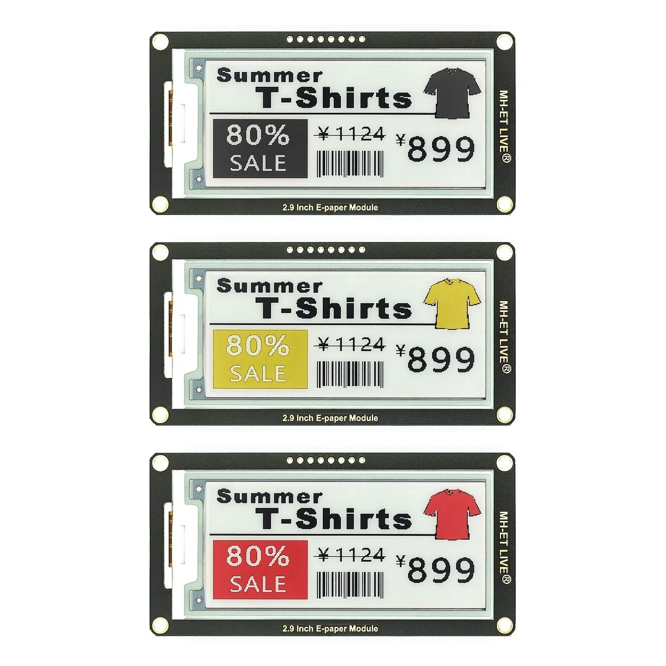 2,9 Zoll Epaper Modul E-Paper E-Ink EInk Display Bildschirm SPI – Bild 2