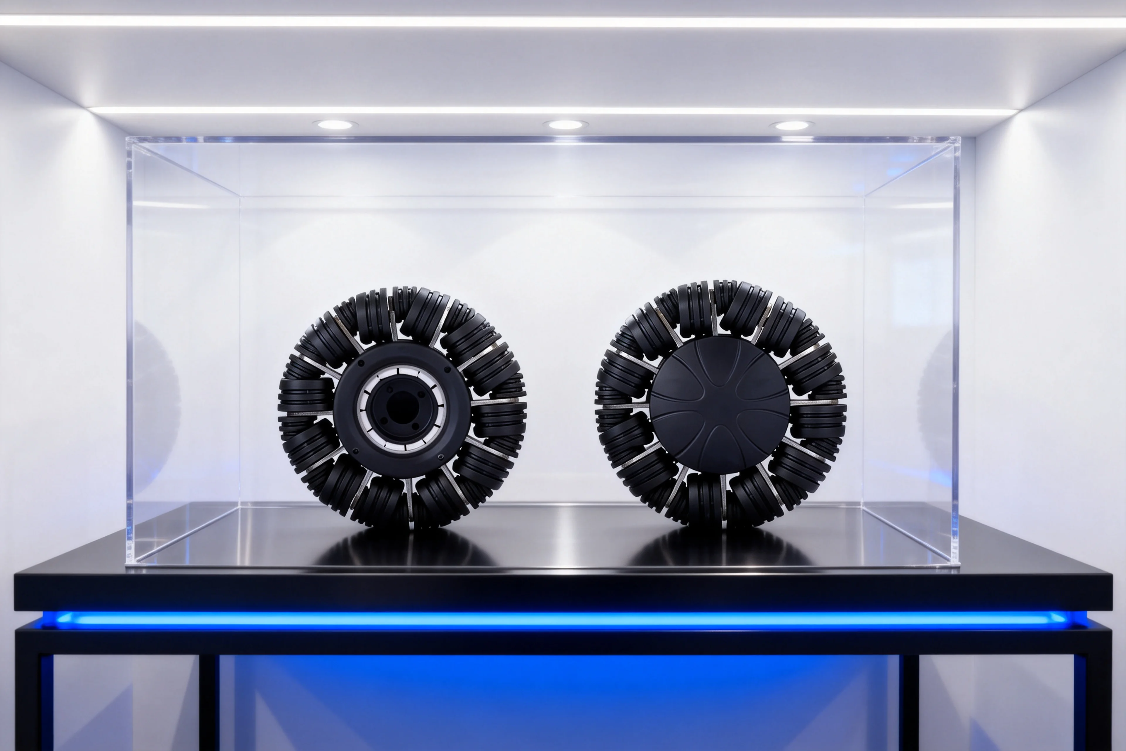 Roboter-Omni-Räder, 20,3 cm, TPU-Omni-Räder, omnidirektionales Rad für Roboter-Rollstuhl AGV (2 Stück)