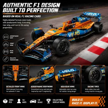 Formel-Rennwagen-Bausatz mit Aerodynamischem Design, Funktioneller Lenkung und Mechanischem Modell