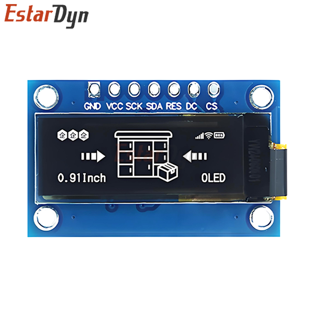 0,91 Zoll 128x32 SSD1306 SPI OLED-Displaymodul Weiß Blau - Für Board – Bild 2