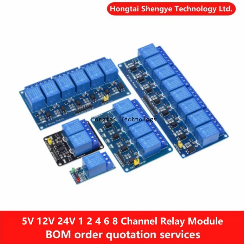 5V 12V 24V 1 2 4 6 8-Kanal-Relaismodul mit Optokoppler-Ausgängen 1 2 4 6 8-Kanal-Relaismodul