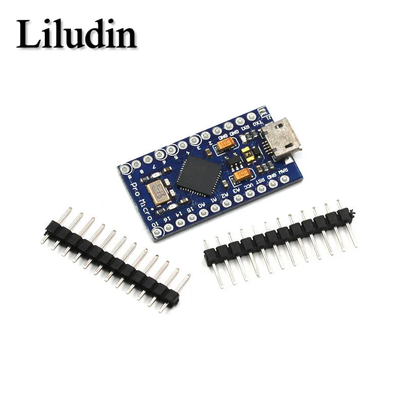 Pro Micro ATmega32U4 5 V 16 MHz ersetzt ATmega328 für Arduino ATMega 32U4 Pro Mini mit 2-reihigem Pin-Header