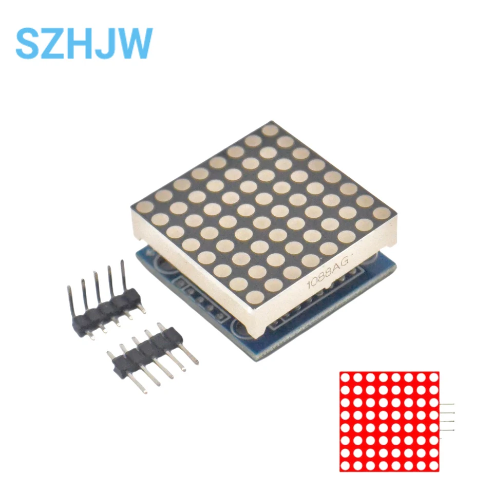 1 / 2 / 4/8-Bit max7219 60 × 60 Punkt matrix modul Mikrocontroller-LED-Anzeige modul für DIY-Kit mit Kabel
