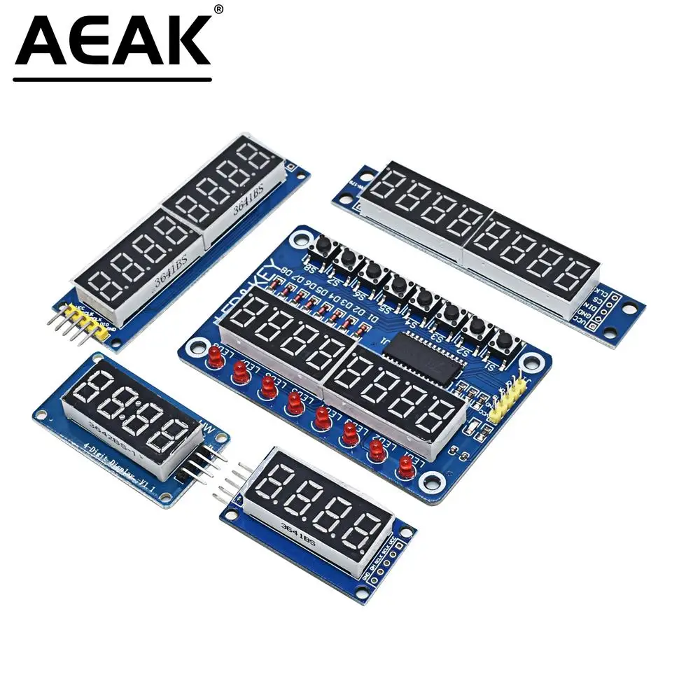 TM1637 LED-Anzeigemodul 7 Segment 4 Bits 0,36 Zoll Uhr ROTE Anode – Bild 4