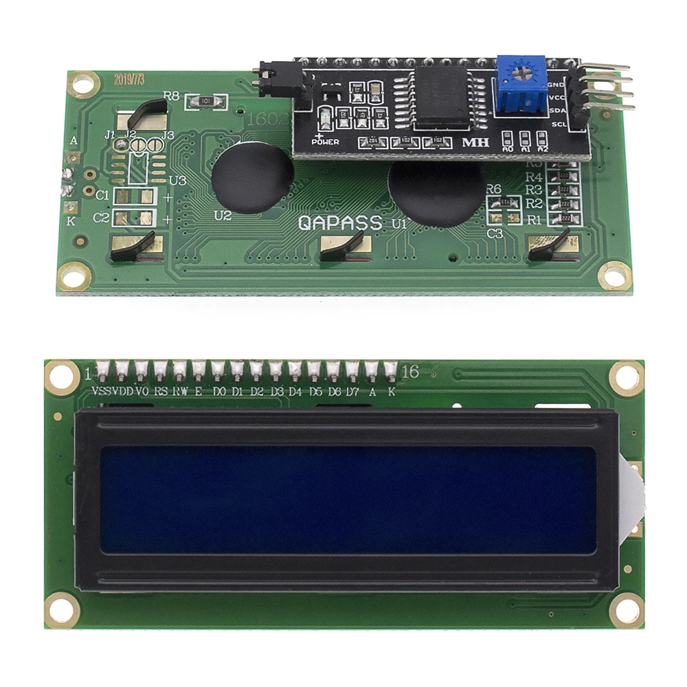 LCD1602+I2C Modul Blau/Gelb Grün Bildschirm 16x2 Zeichen LCD Display – Bild 2