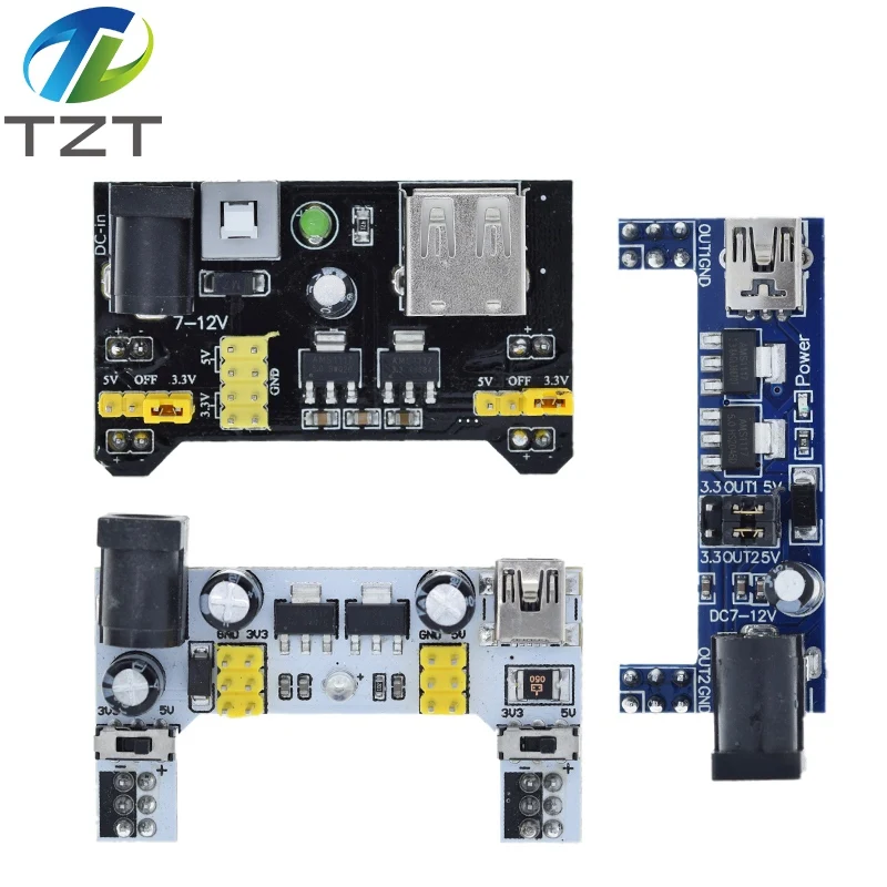 MB102 Breadboard-Stromversorgungsmodul / MB102 Weißes Breadboard-Spezial-Strommodul 2-Wege 3,3V 5V MB-102