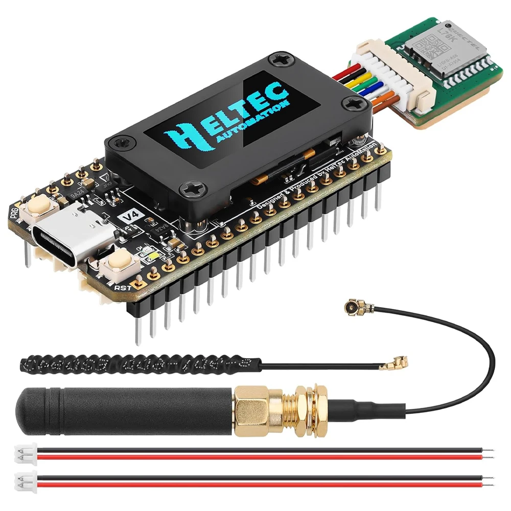Heltec V4 0,96-Zoll OLED Solarbetriebenes LoRa 32 Entwicklungsboard GPS ESP32 SX1262 WiFi BLE Energiesparend
