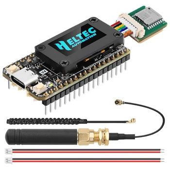 Heltec V4 0,96-Zoll OLED Solarbetriebenes LoRa 32 Entwicklungsboard GPS ESP32 SX1262 WiFi BLE Energiesparend