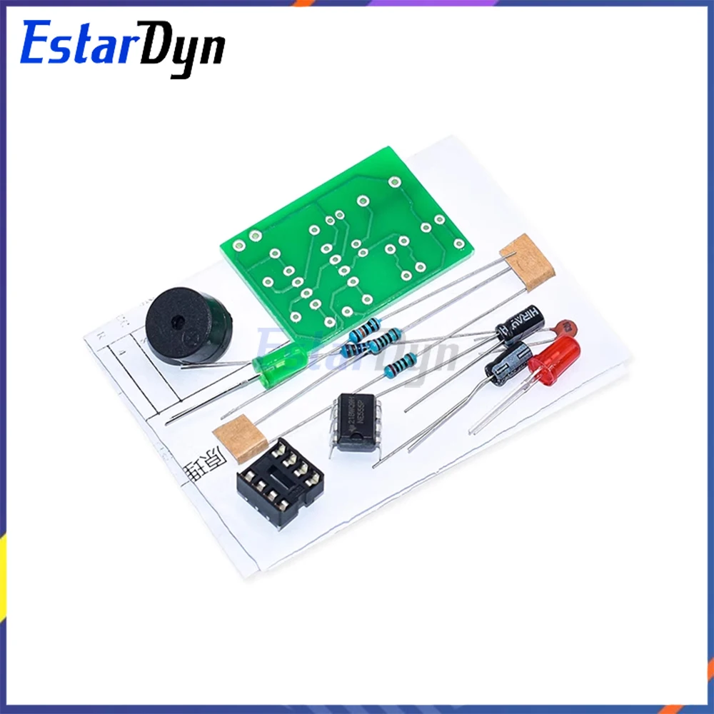 NE555 Astable Multivibrator Kit NE555P Nicht stabile Schaltung Dual – Bild 5