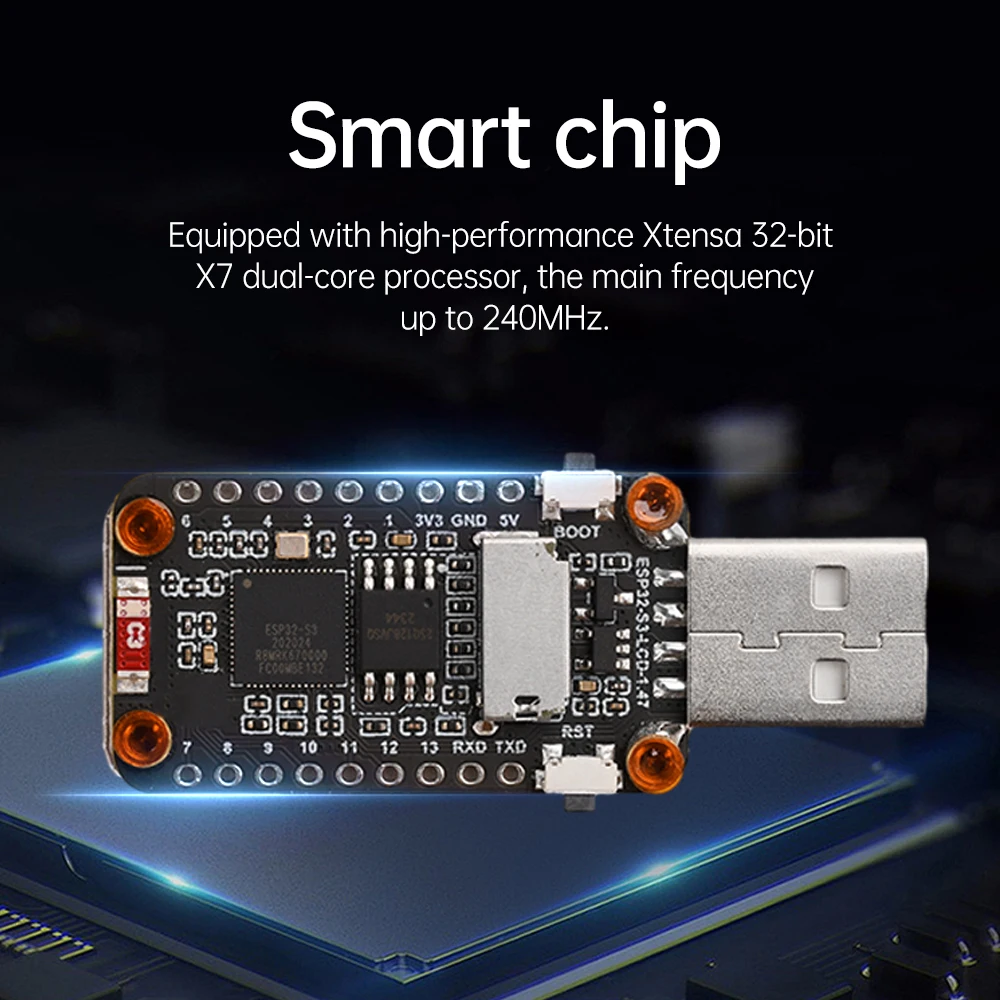 ESP32-S3 1,47-Zoll-LCD-Display, WIFI-Bluetooth-Entwicklungsboard – Bild 2