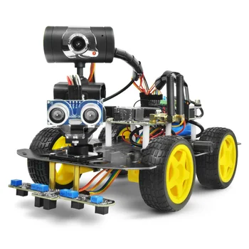 4WD Smart Roboter-Auto mit WLAN, Bluetooth, Video, Linienverfolgung und Hindernisvermeidung für Arduino UNO