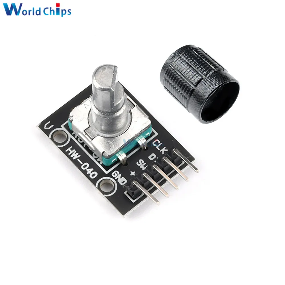 HW-040 360 Grad Drehgeber Modul mit 15 × 16,5mm Potentiometer Drehknopf Kappe für Arduino Ziegel (5 Stück)