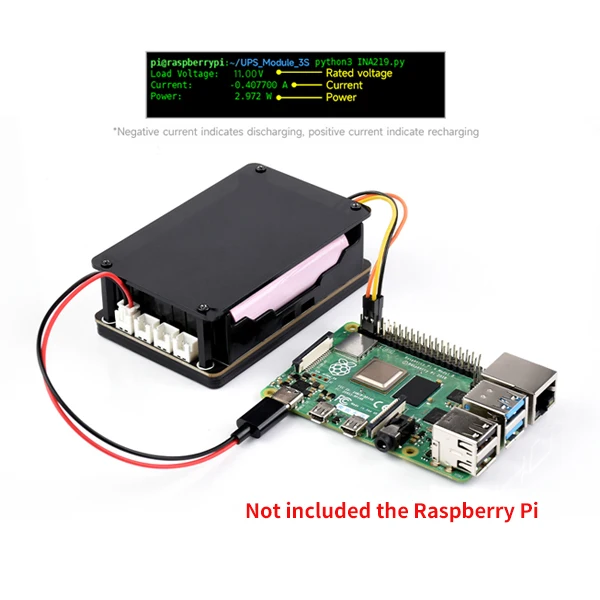 Raspberry Pi 5 USV HAT unterstützt 18650 Li-Batterie, 5 V – Bild 3