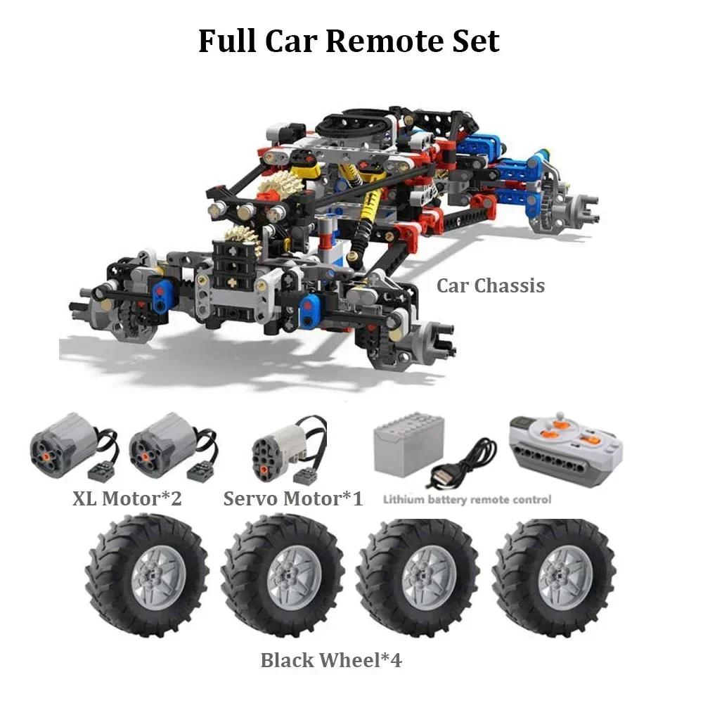 4WD RC Auto Chassis Klettern Fahrzeug Modell Bausteine Kompatibel – Bild 5