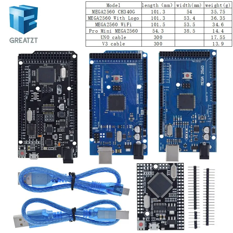 Mega2560 ATMEGA16U2 / Pro Mini MEGA 2560 Mega+WiFi R3 ATmega2560 Chip – Bild 2