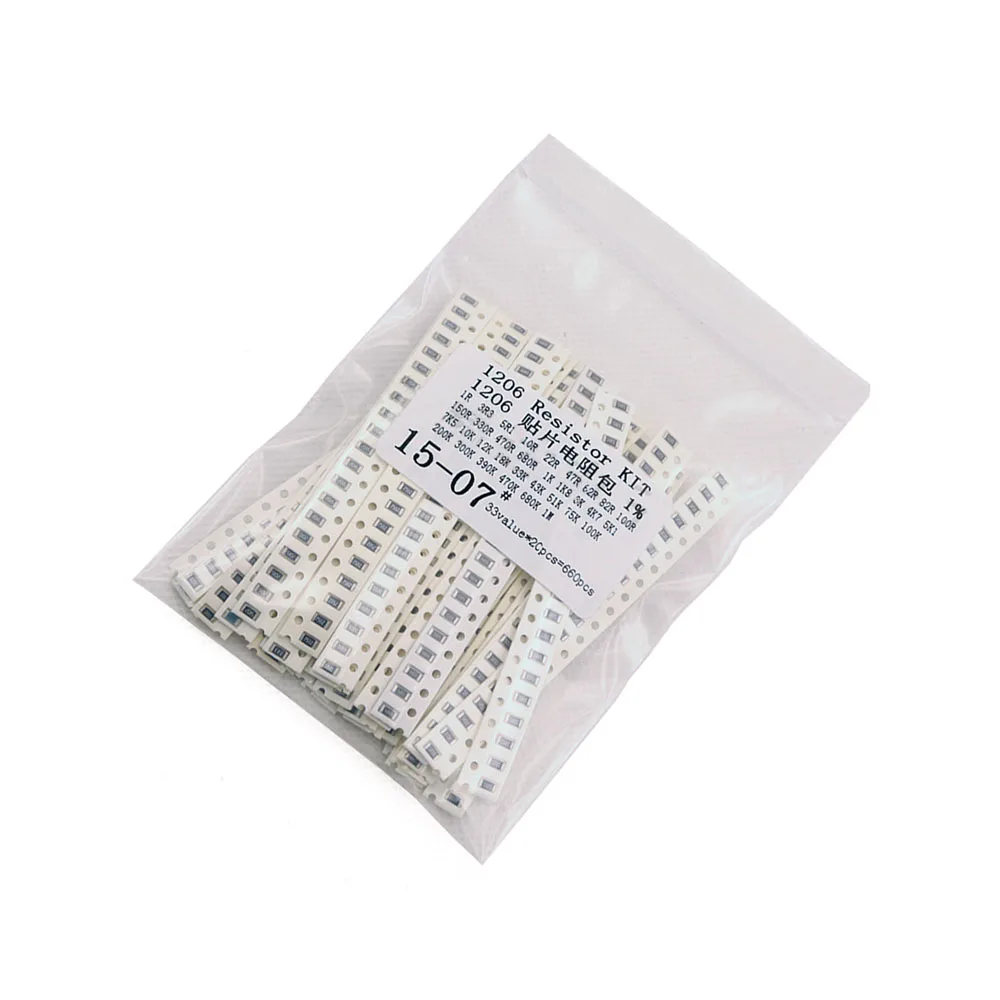 33 Werte, 20 Stück, je 1206 SMD-Widerstands-Set (660 Stück) – Bild 4