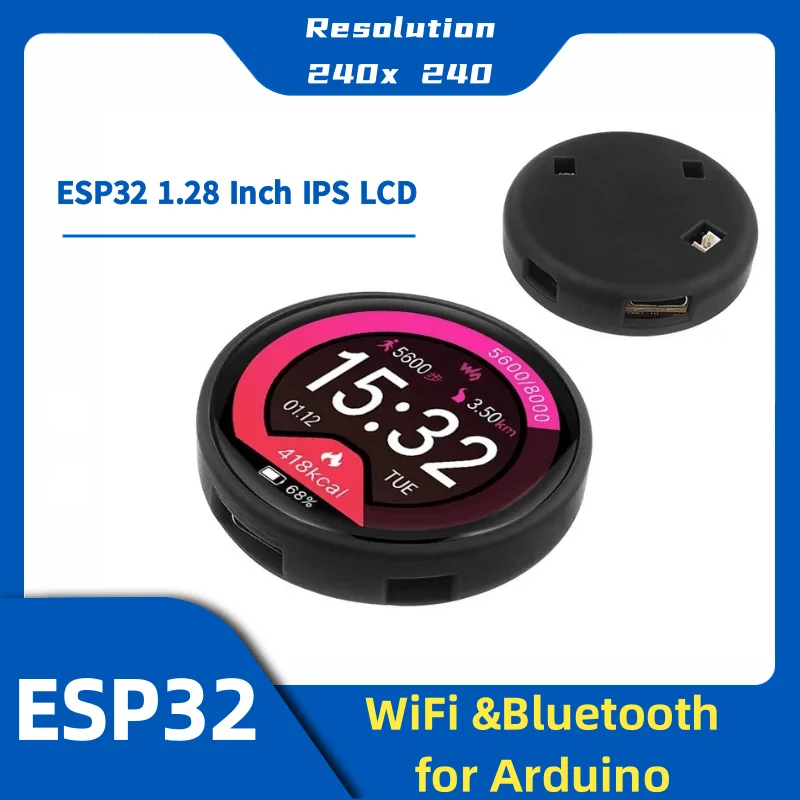 ESP32-C3 1,28 Zoll rundes Display GC9A01 IPS-LCD-Bildschirm ESP32 WIFI Bluetooth-Entwicklungsboard Dual Core