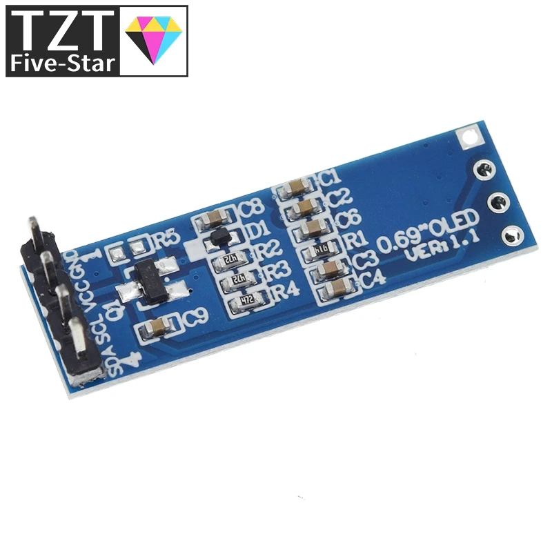 0,69 zoll 96x16 OLED Display Modul Weiß Display 0,69 "SSD1306 LCD – Bild 3