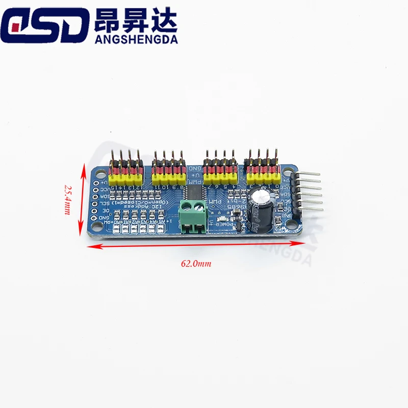 PCA9685 Roboter-Controller IIC-Schnittstelle 16-Kanal 12-Bit PWM – Bild 6