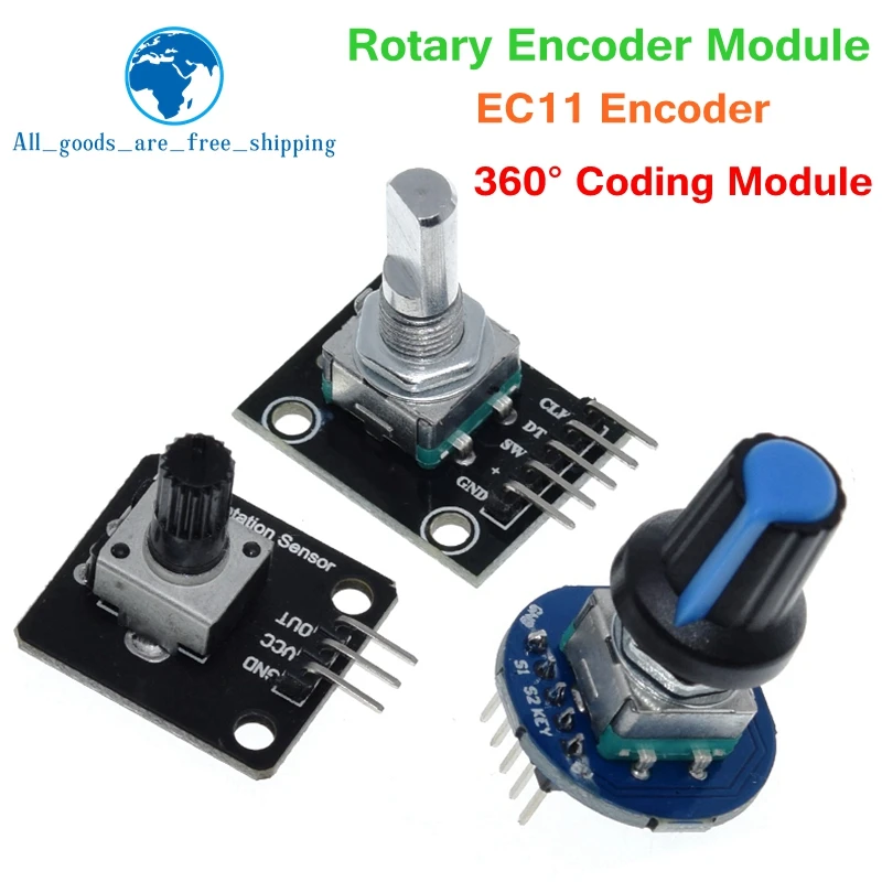 360-Grad-Drehgebermodul Drehpotentiometer Analoges Knopfmodul KY-040 RV09 Drehgeber EC11 Knopfkappe