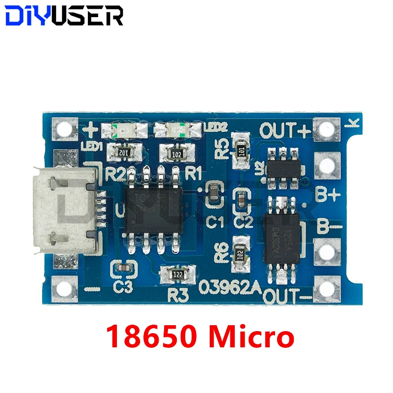 5V 1A Micro/Typ-c 18650 TP4056 Lithium-Batterie Ladegerät (5 Stück) – Bild 6