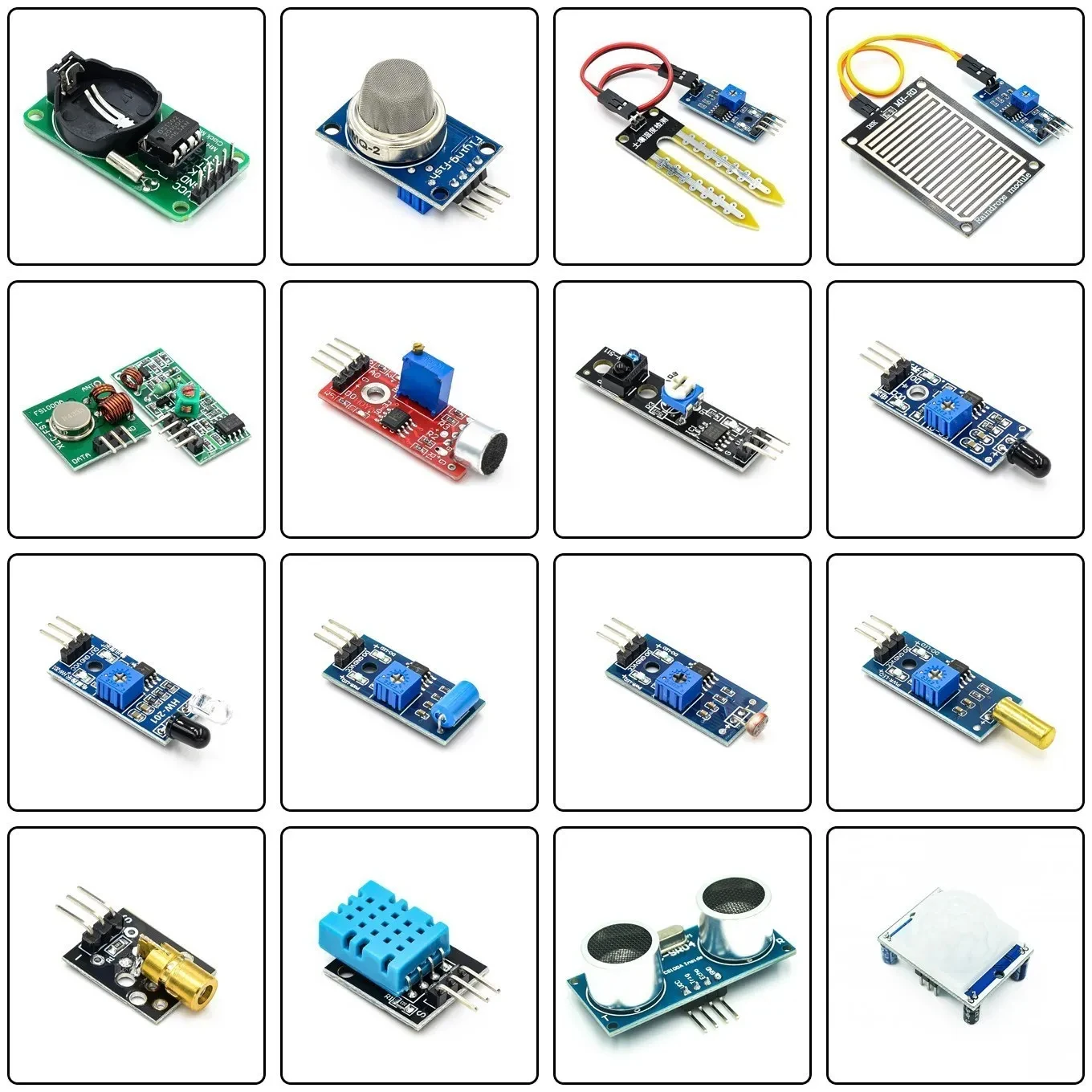 16 in 1 Module Sensor Kit Projekt Super Starter-Kits für Arduino UNO R3 Mega2560 Mega328 für Raspberry Pi 3 2