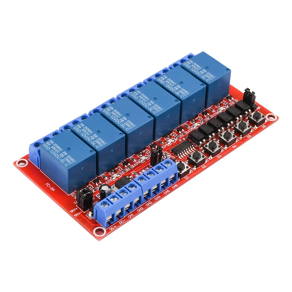 Relaismodul 6-Kanal 5V 12V 24V Relaismodul-Board Shield – Bild 6