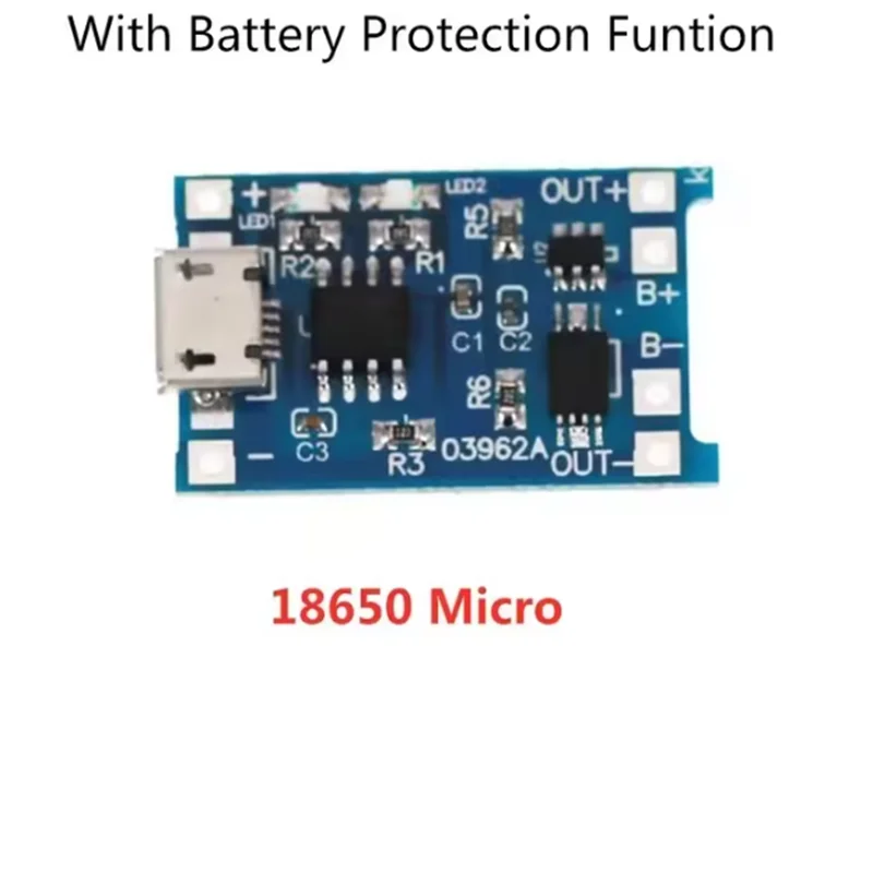 5V 1A Micro/Type-C/Mini 18650 TP4056 Lithium-Akku-Lademodul Ladeplatte mit Schutzfunktion Doppelfunktionen