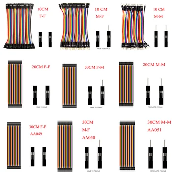 40-PIN 10CM 20CM 30CM Dupont-Kabel Stecker auf Stecker + Buchse auf Stecker und Buchse auf Buchse
