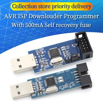 USBASP USBISP AVR Programmierer USB ATMEGA8 ATMEGA128 ATtiny/CAN/PWM 10Pin Draht Modul DIY + 10Pin zu 6 Pin
