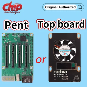 ROCKPI Penta SATA HAT - Bis zu 5x SATA-Laufwerke HAT für Raspberry Pi 5 und ROCK Pi SBCs Kits
